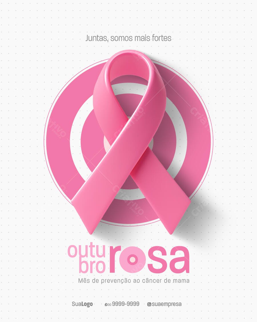 Flyer Outubro Rosa PSD Editável