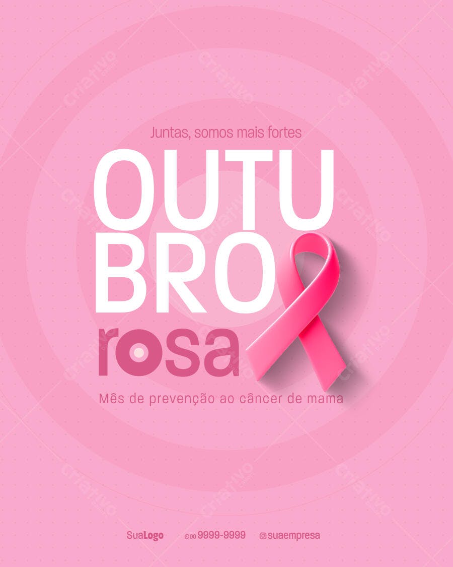 Post para Outubro Rosa PSD Editável