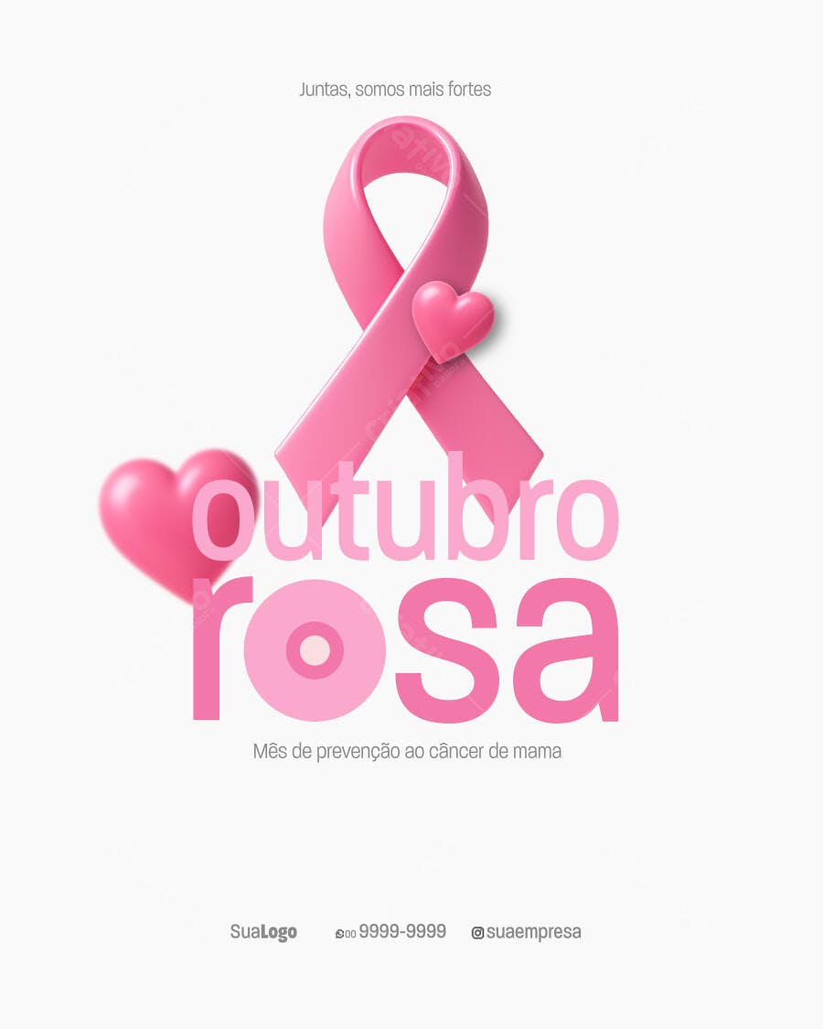 Flyer Outubro Rosa PSD Editável