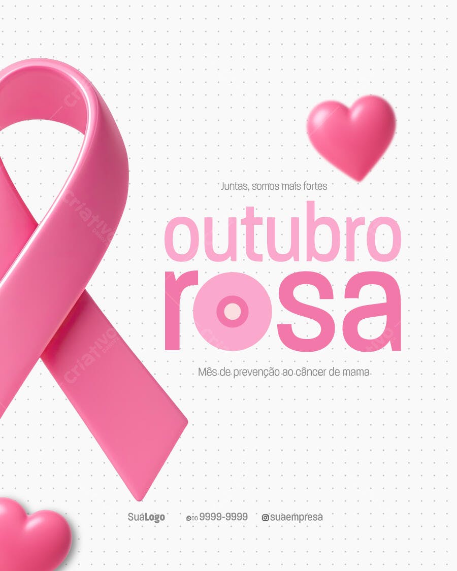 Post para Outubro Rosa PSD Editável