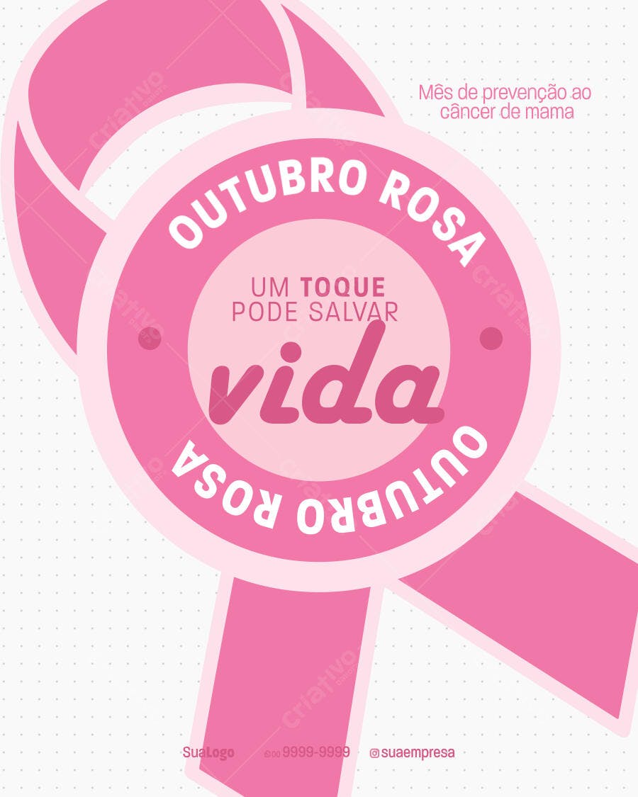 Flyer Outubro Rosa PSD Editável