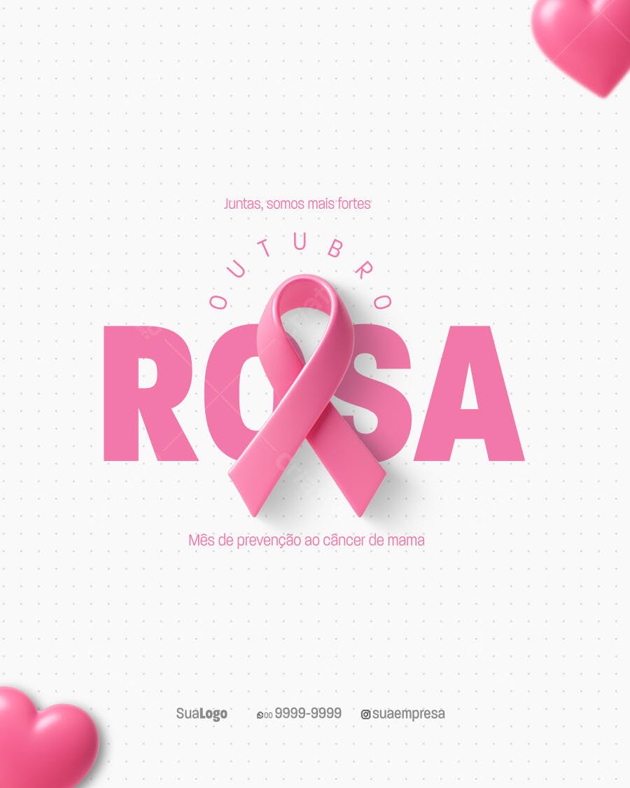 Post para Outubro Rosa PSD Editável