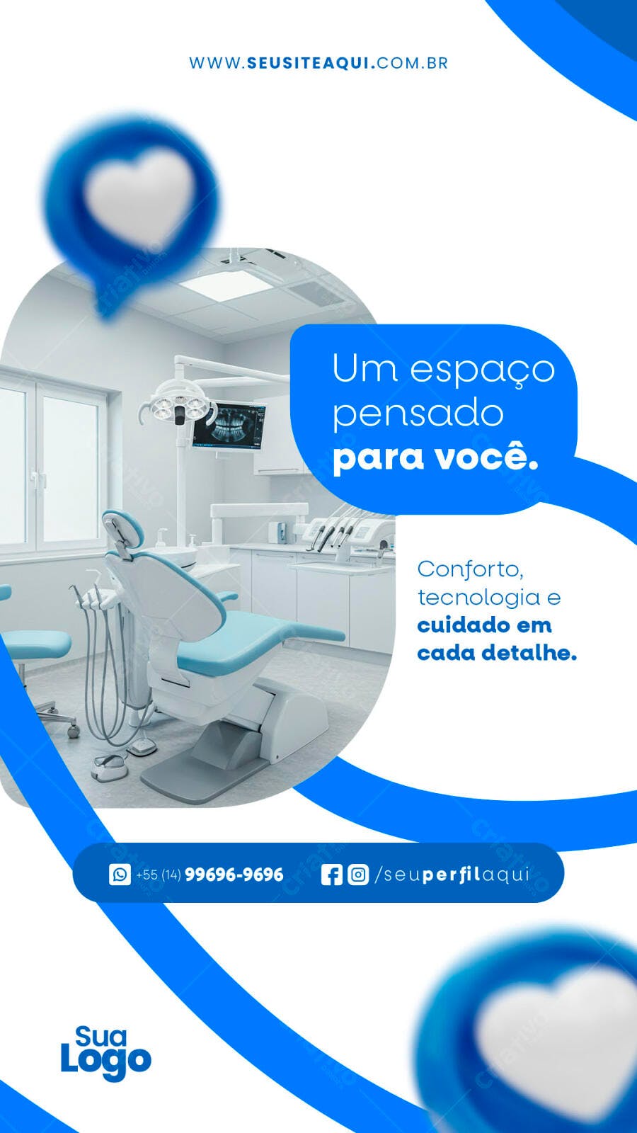 Flyer Consultório Odontológico Moderno PSD Editável
