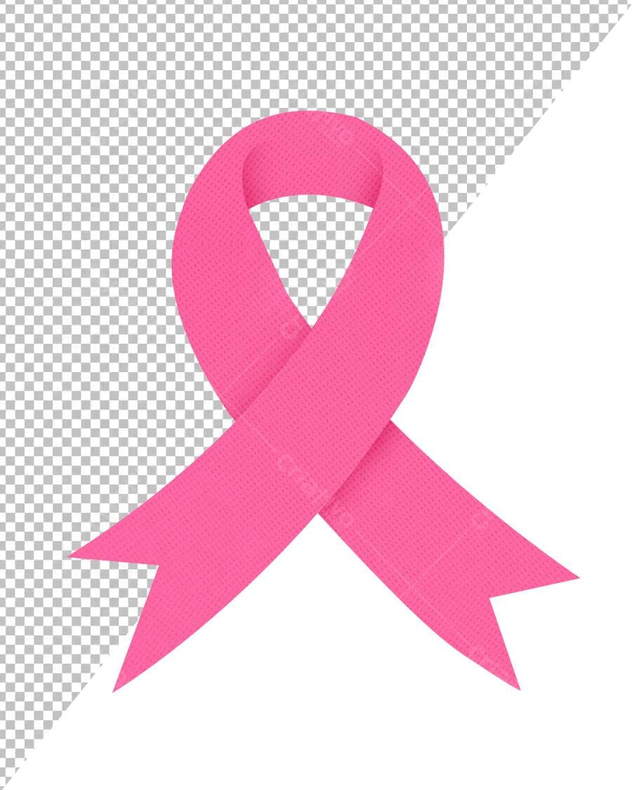 Fita Rosa Outubro Rosa Conscientização Câncer de Mama PNG com fundo transparente