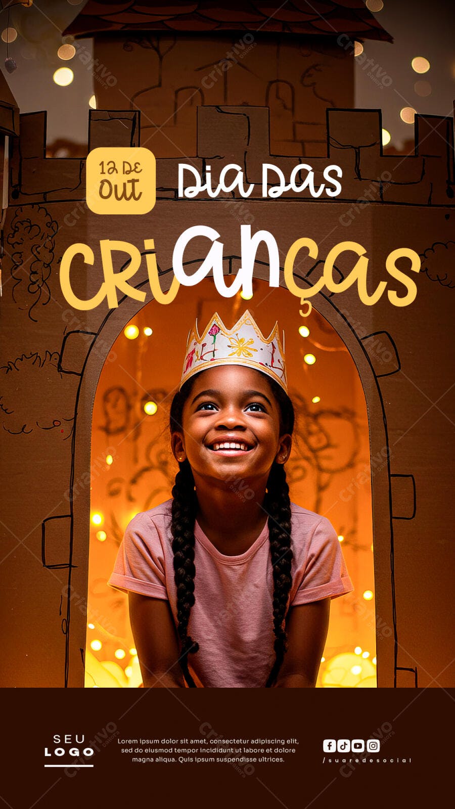 Flyer Dia das Crianças 12 de Outubro PSD Editável