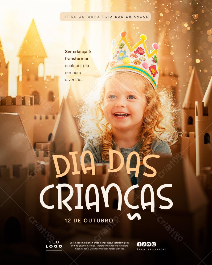 Flyer Dia das Crianças PSD Editável