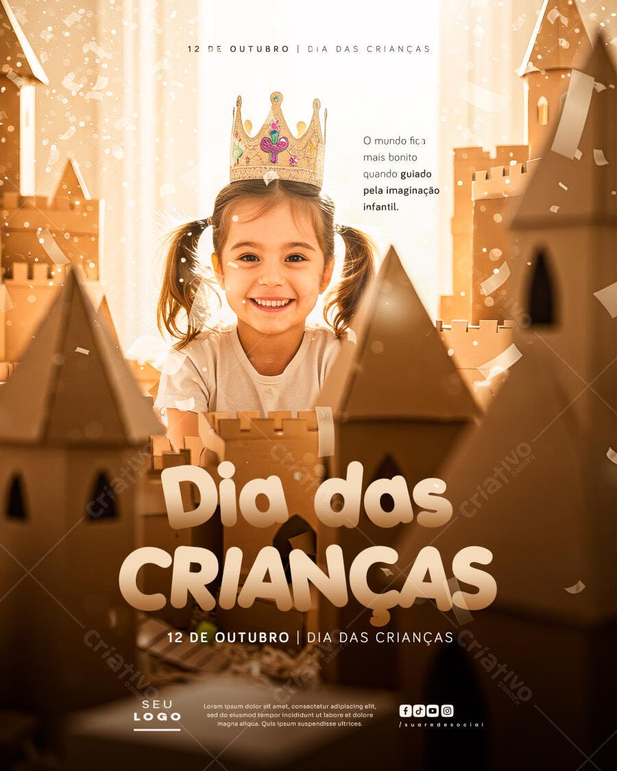 Flyer Dia das Crianças 12 de Outubro PSD Editável