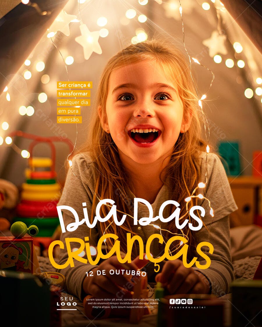 Flyer para Dia das Crianças PSD Editável