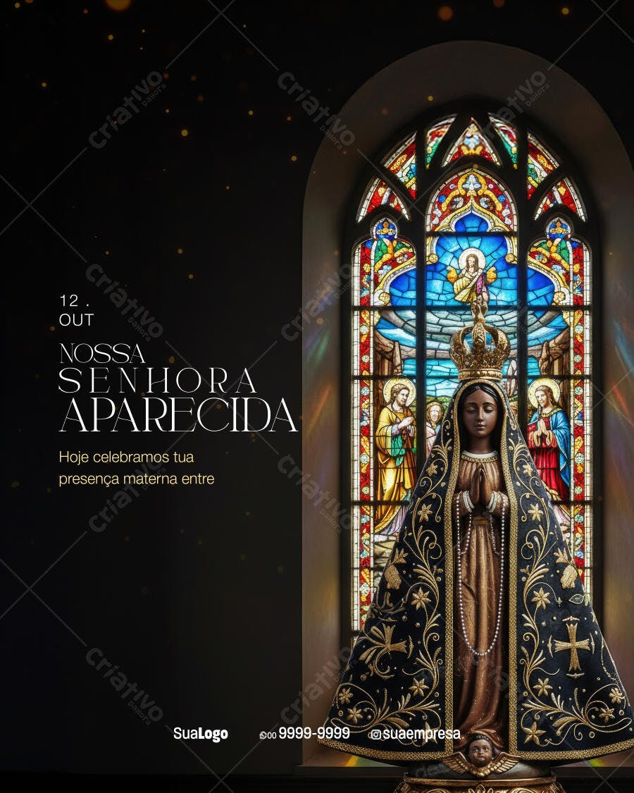 Flyer Nossa Senhora Aparecida 12 Outubro PSD Editável