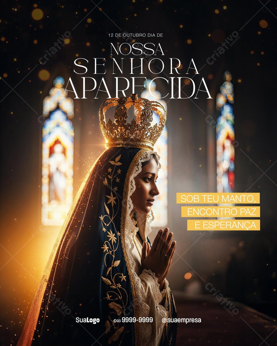 Flyer Dia de Nossa Senhora Aparecida Psd Editável