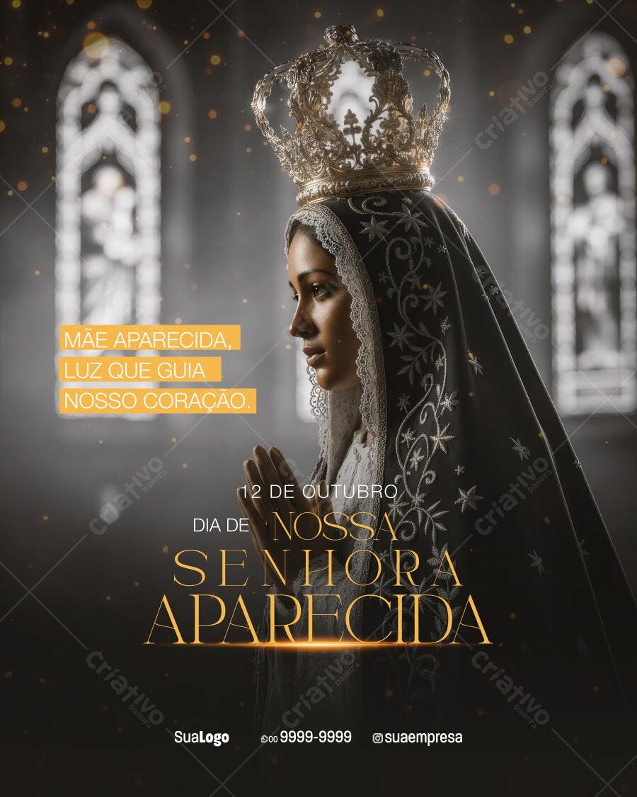 Flyer Nossa Senhora Aparecida 12 de Outubro PSD Editável