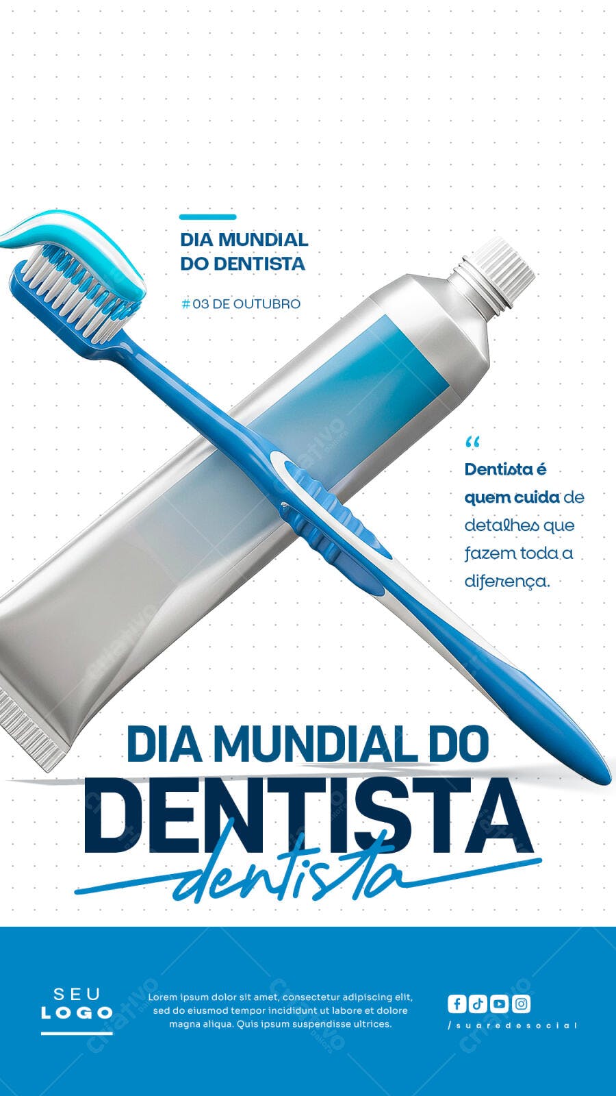 Flyer Dia Mundial do Dentista 03 de Outubro PSD Editável | PSD Premium ...