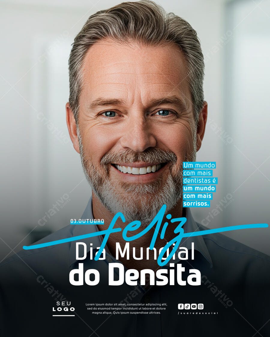 Flyer Dia Mundial do Dentista Psd Editável