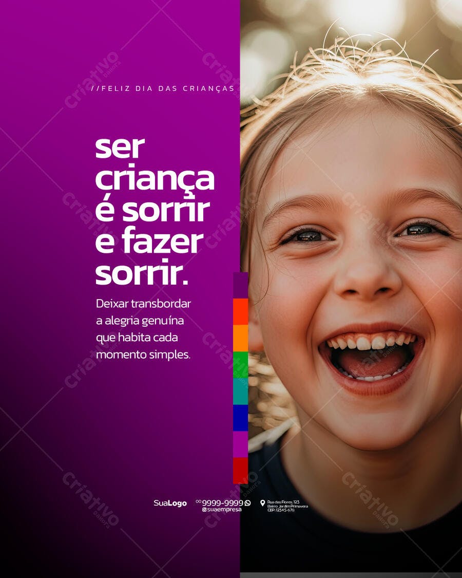 Flyer Dia das Crianças PSD Editável