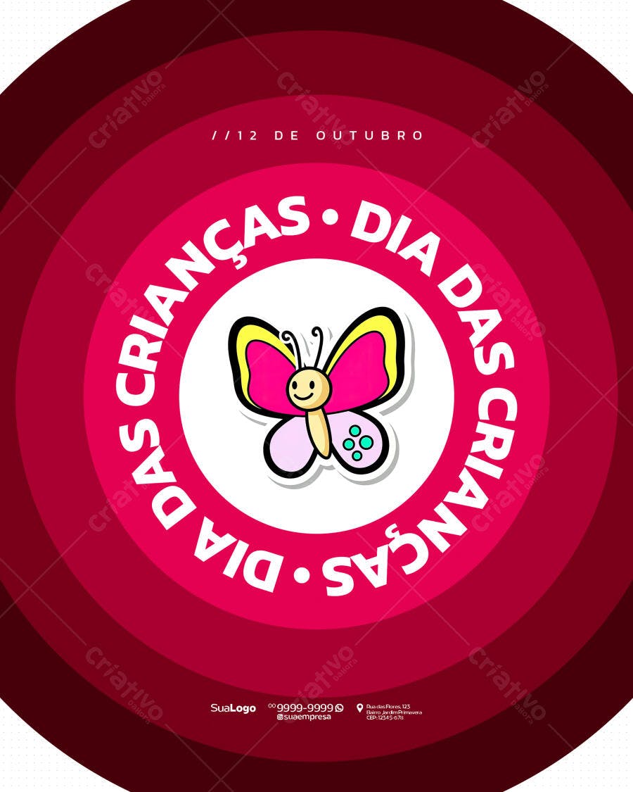 Flyer Dia das Crianças 12 de Outubro PSD Editável