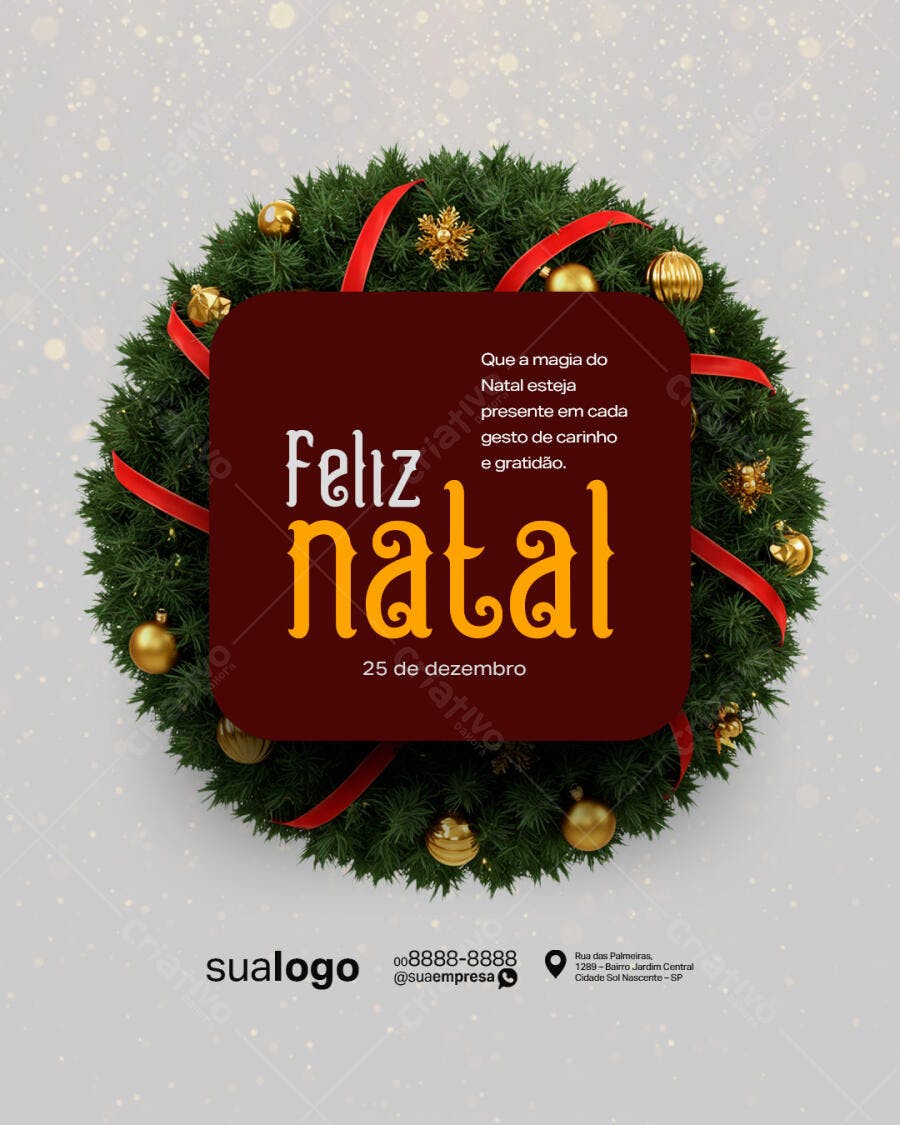 Flyer Natalino Feliz Natal PSD Editável