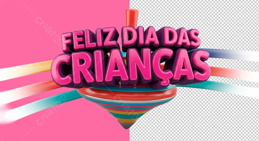Post para Redes Sociais Feliz Dia das Crianças Psd Editável