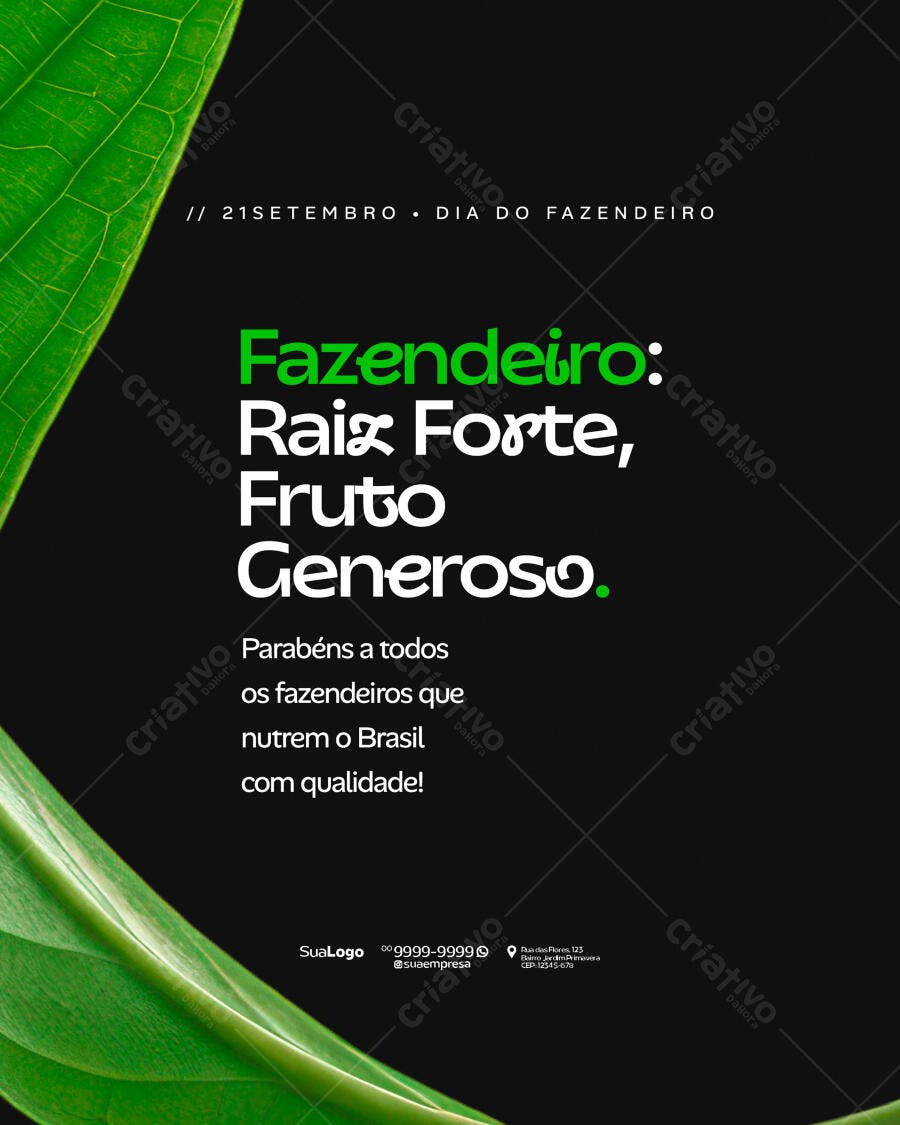Flyer Dia do Fazendeiro PSD Editável