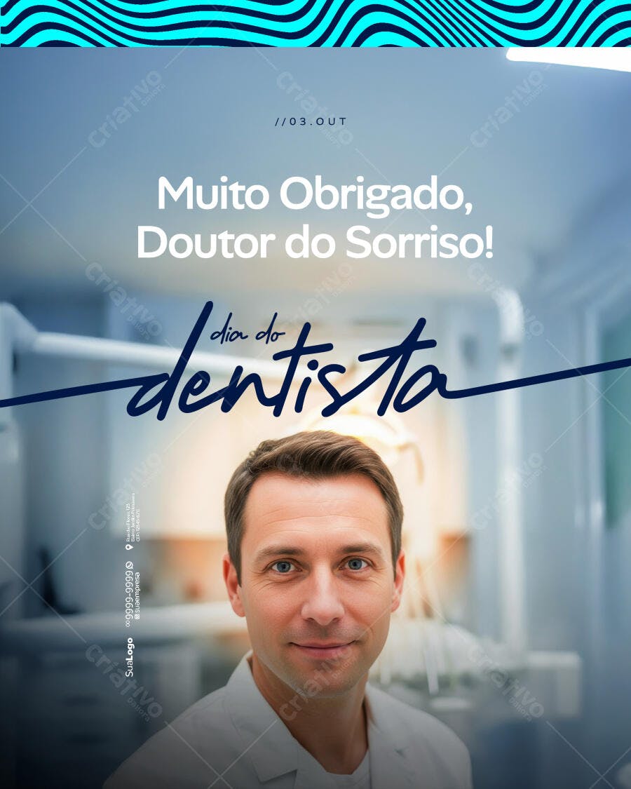 Flyer Dia do Dentista PSD Editável