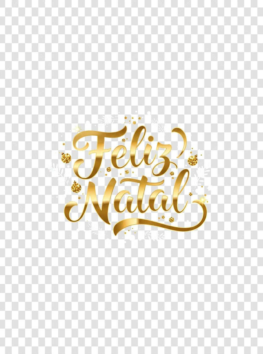 Mensagem Feliz Natal Dourada Caligrafia Elegante PNG com fundo transparente
