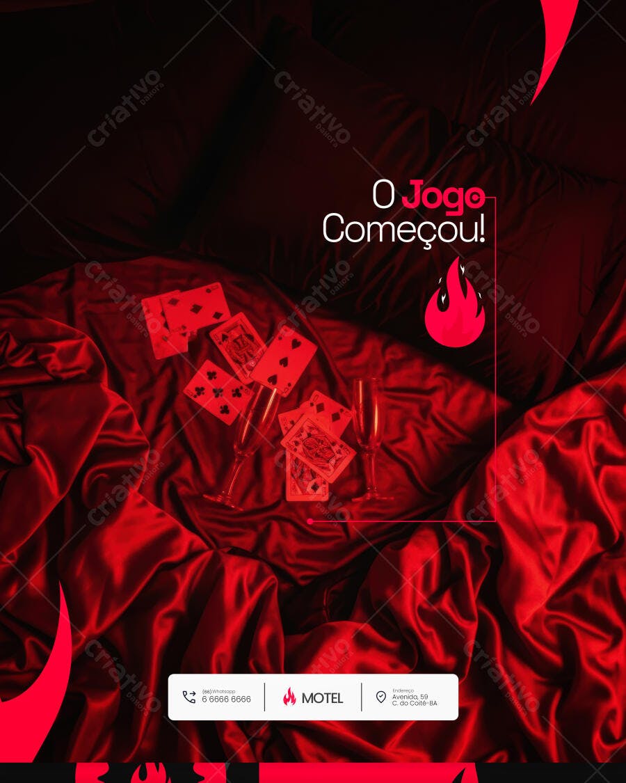 Flyer Motel O Jogo Começou PSD Editável