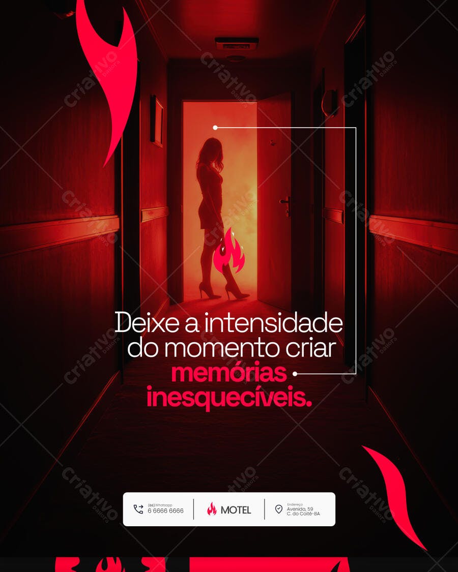 Flyer Motel Memórias Inesquecíveis PSD Editável