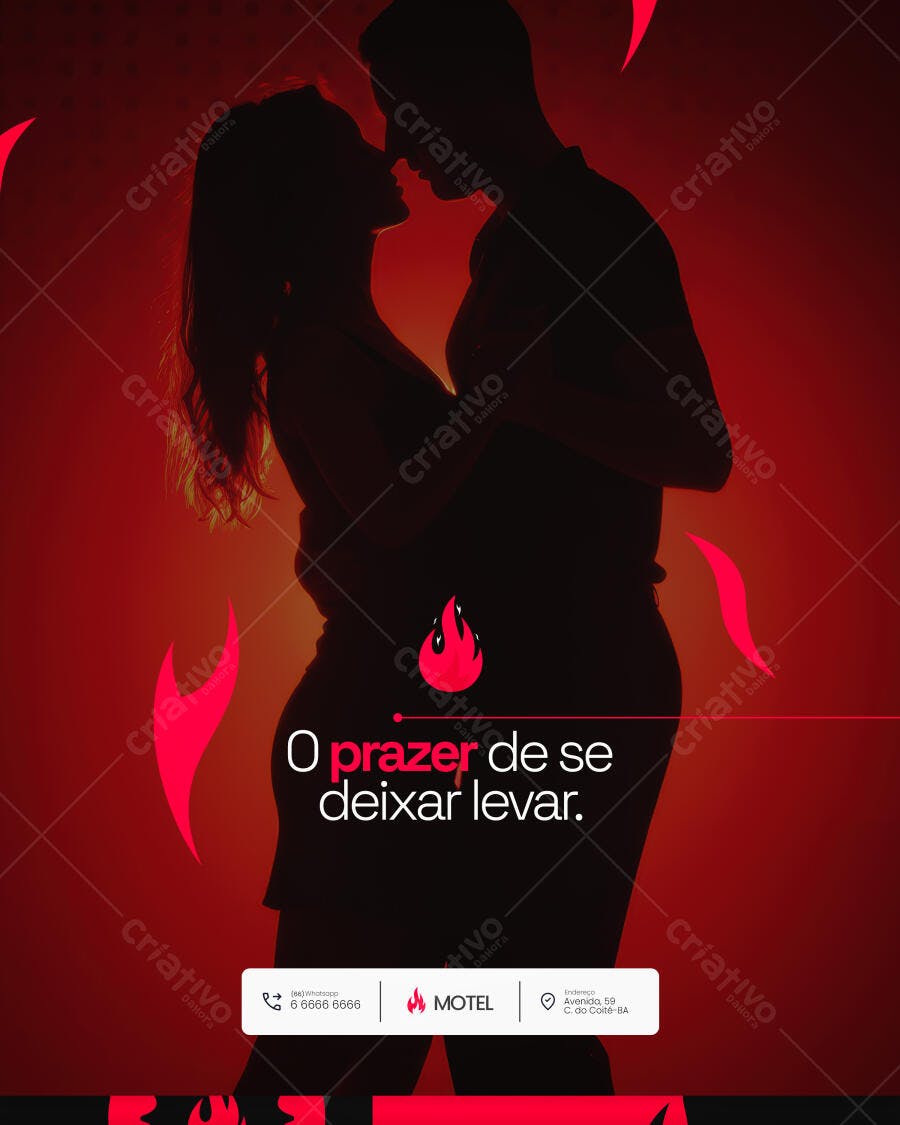 Flyer Motel O prazer de se deixar levar PSD Editável