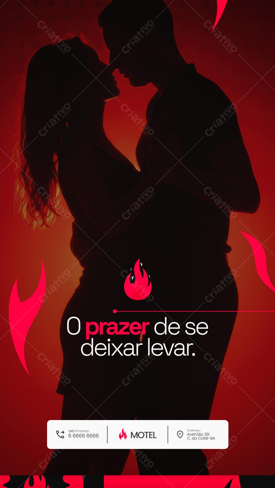 Flyer Motel O Prazer de se Deixar Levar PSD Editável