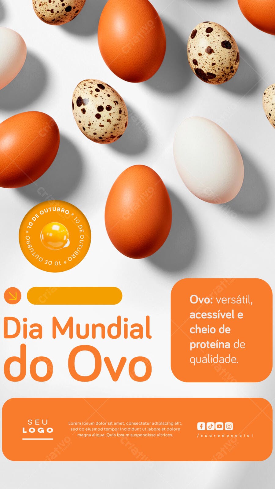 Flyer Dia Mundial do Ovo PSD Editável