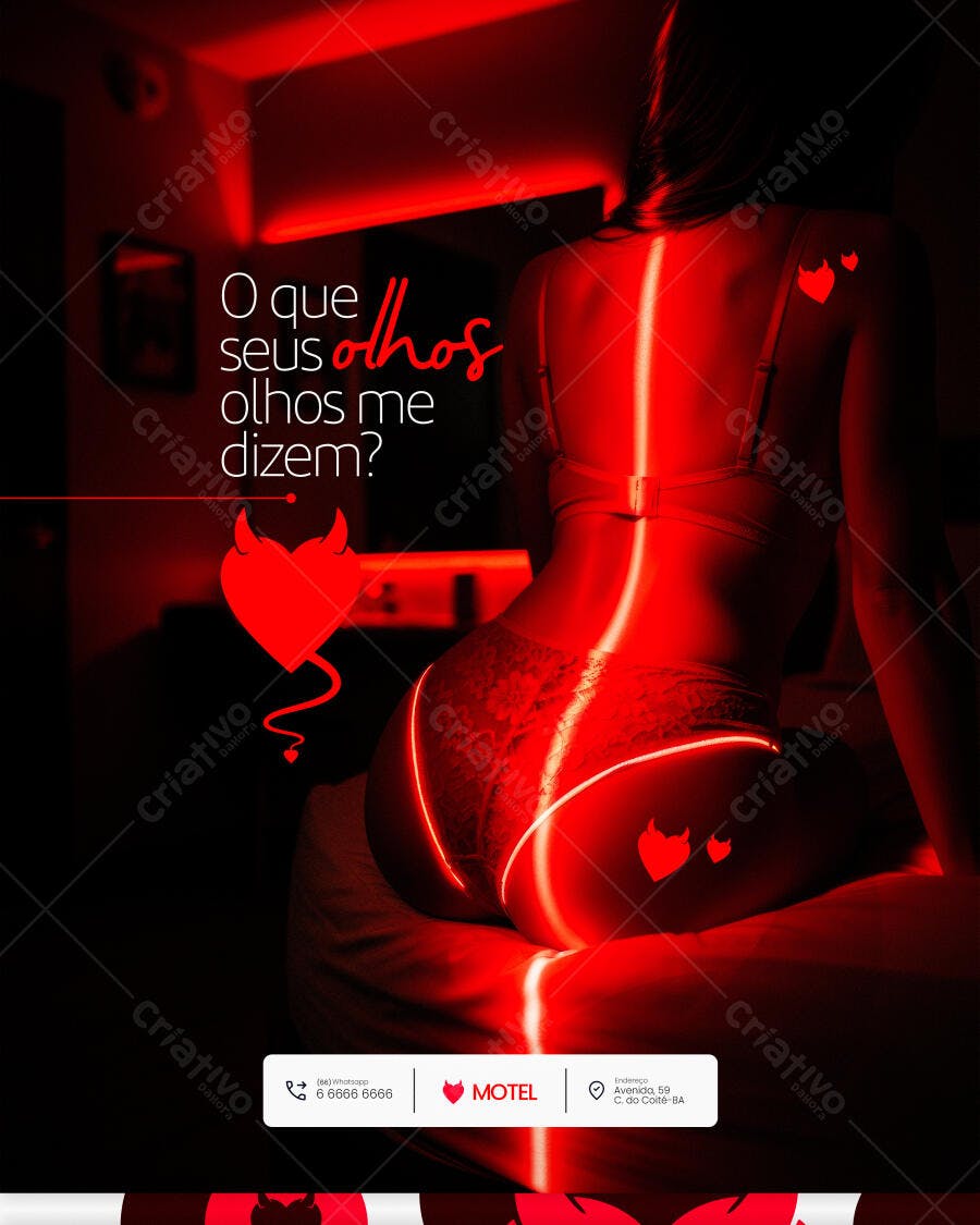 Flyer para Promoção Motel Sensual PSD Editável