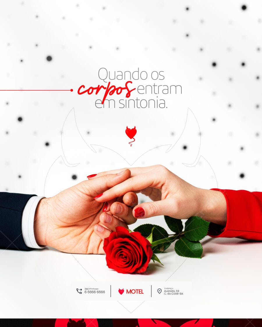 Flyer Motel Casal em Sintonia PSD Editável