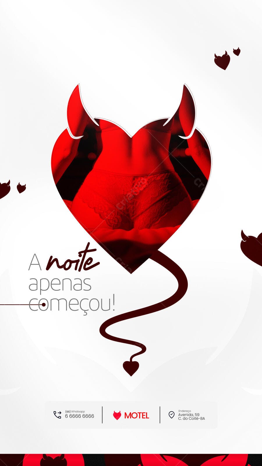 Flyer Motel Noite Romântica Sensual Psd Editável