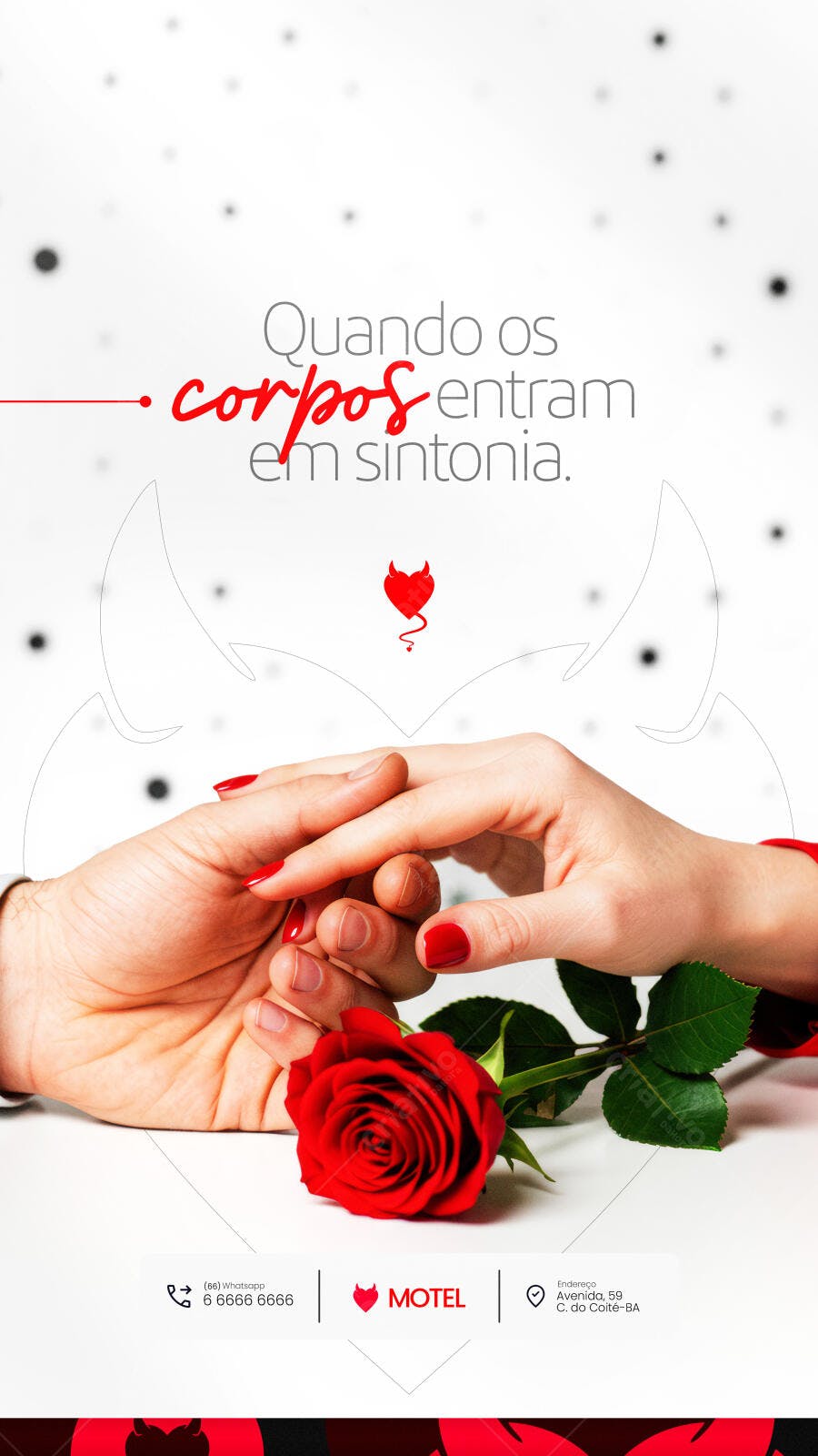 Flyer para Motel Corpos em Sintonia PSD Editável