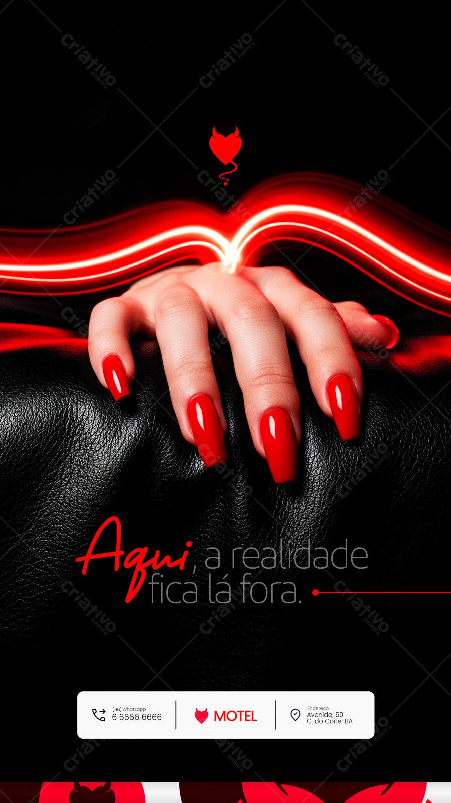 Flyer Motel Tema A Realidade Fica Lá Fora Psd Editável