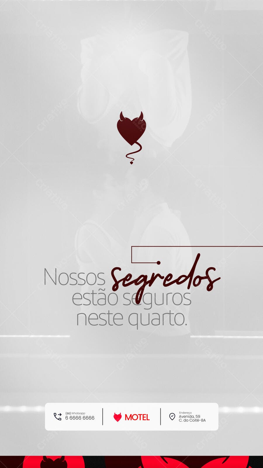 Flyer Motel para Intimidade e Segredos PSD Editável