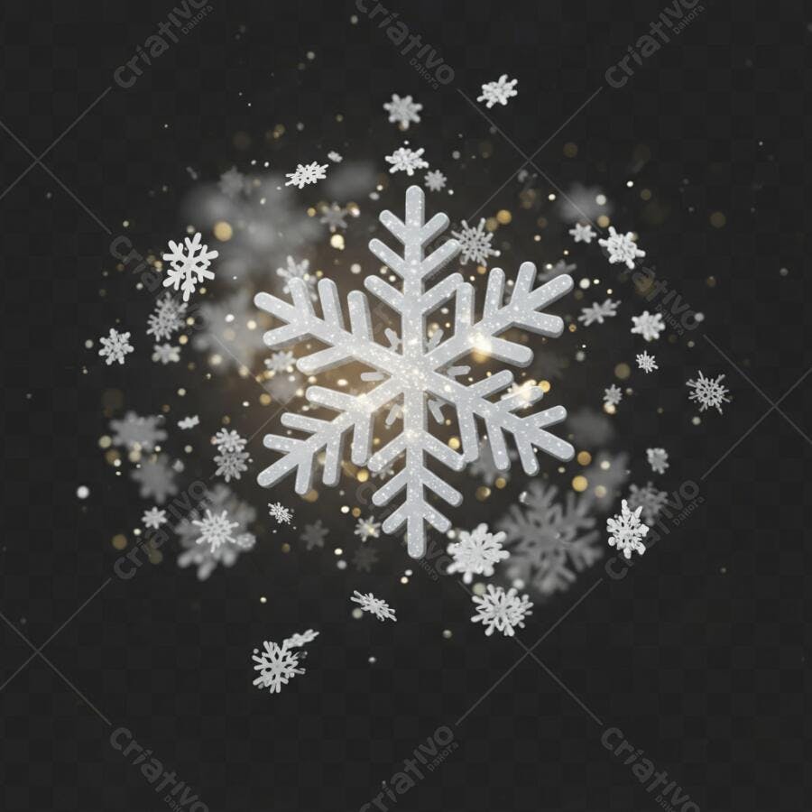 Textura flocos neve natalinos brilho dourado para fundo festivo