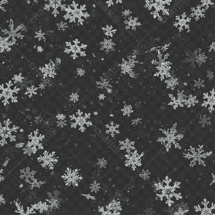 Textura flocos de neve caindo transparente para overlay