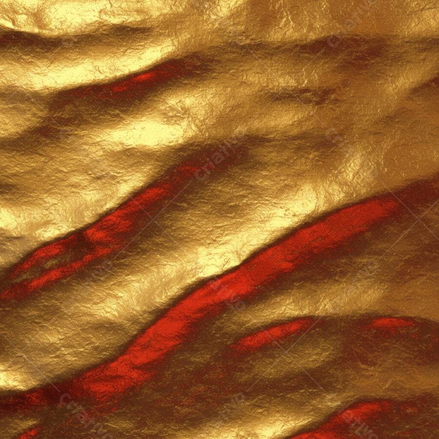 Textura metal dourado amassado irregular para fundo abstrato