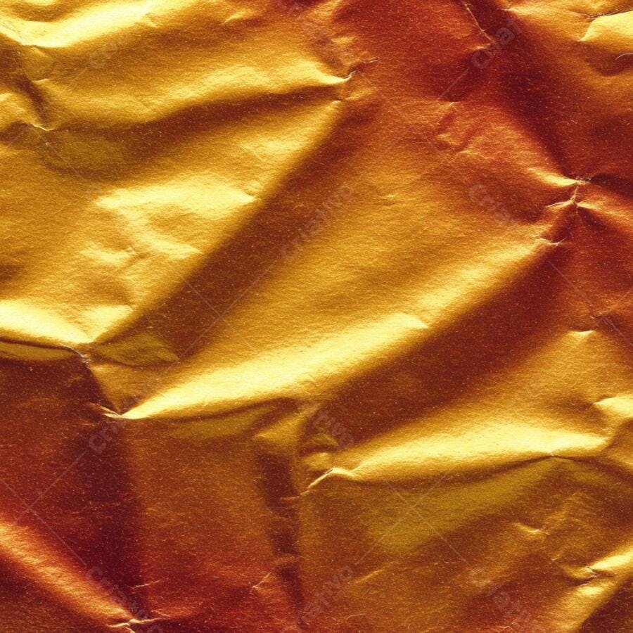 Textura metálica dourada amassada para fundo ou material 3D