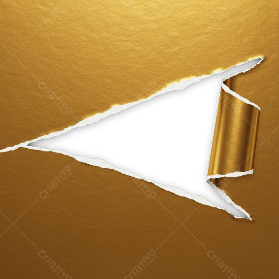 Textura dourada metálica com rasgo para fundo de destaque
