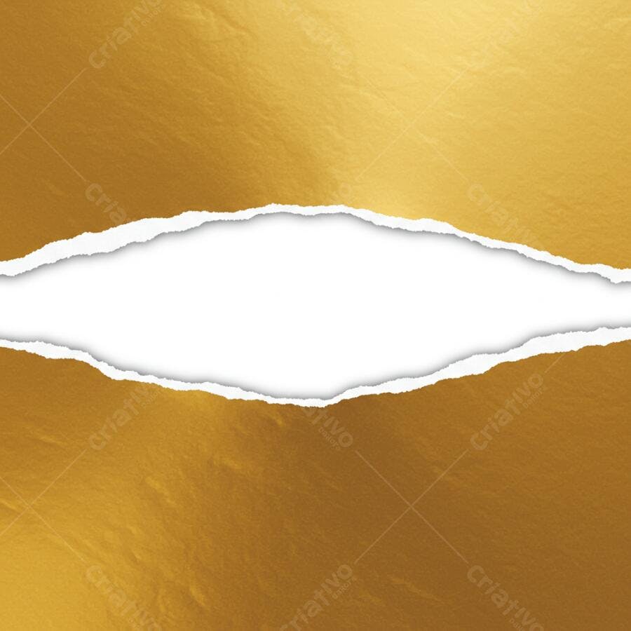 Textura papel dourado amassado com rasgo para fundo de design