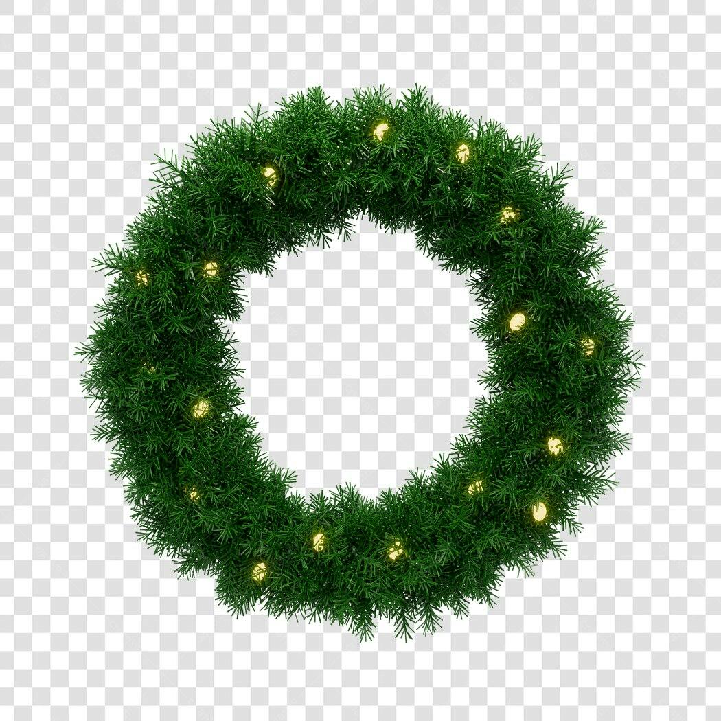 Guirlanda Natalina com Luzes Amarelas PNG com fundo transparente