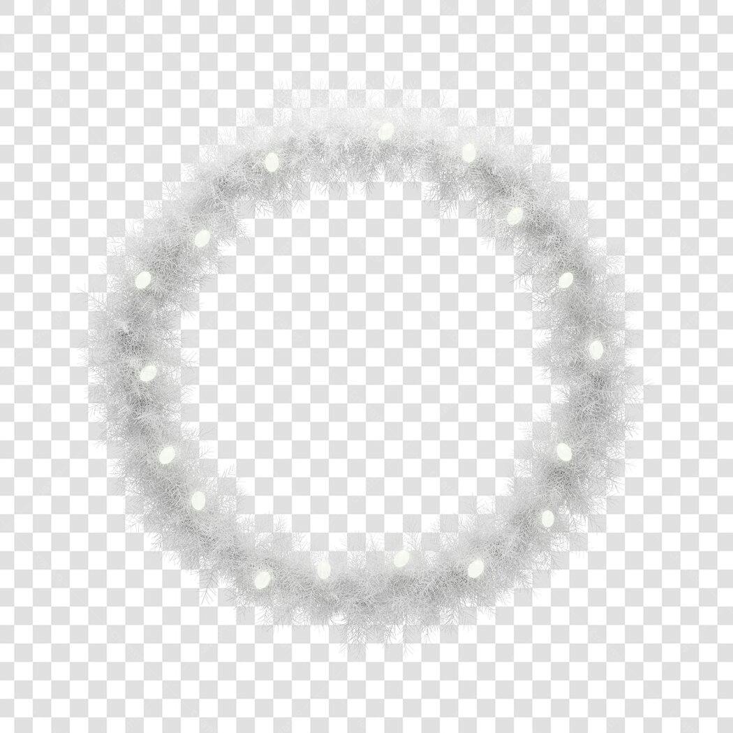 Guirlanda de Natal branca com luzes PNG com fundo transparente