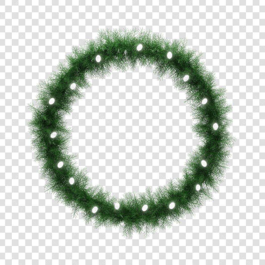 Guirlanda de Natal com luzes brancas PNG com fundo transparente