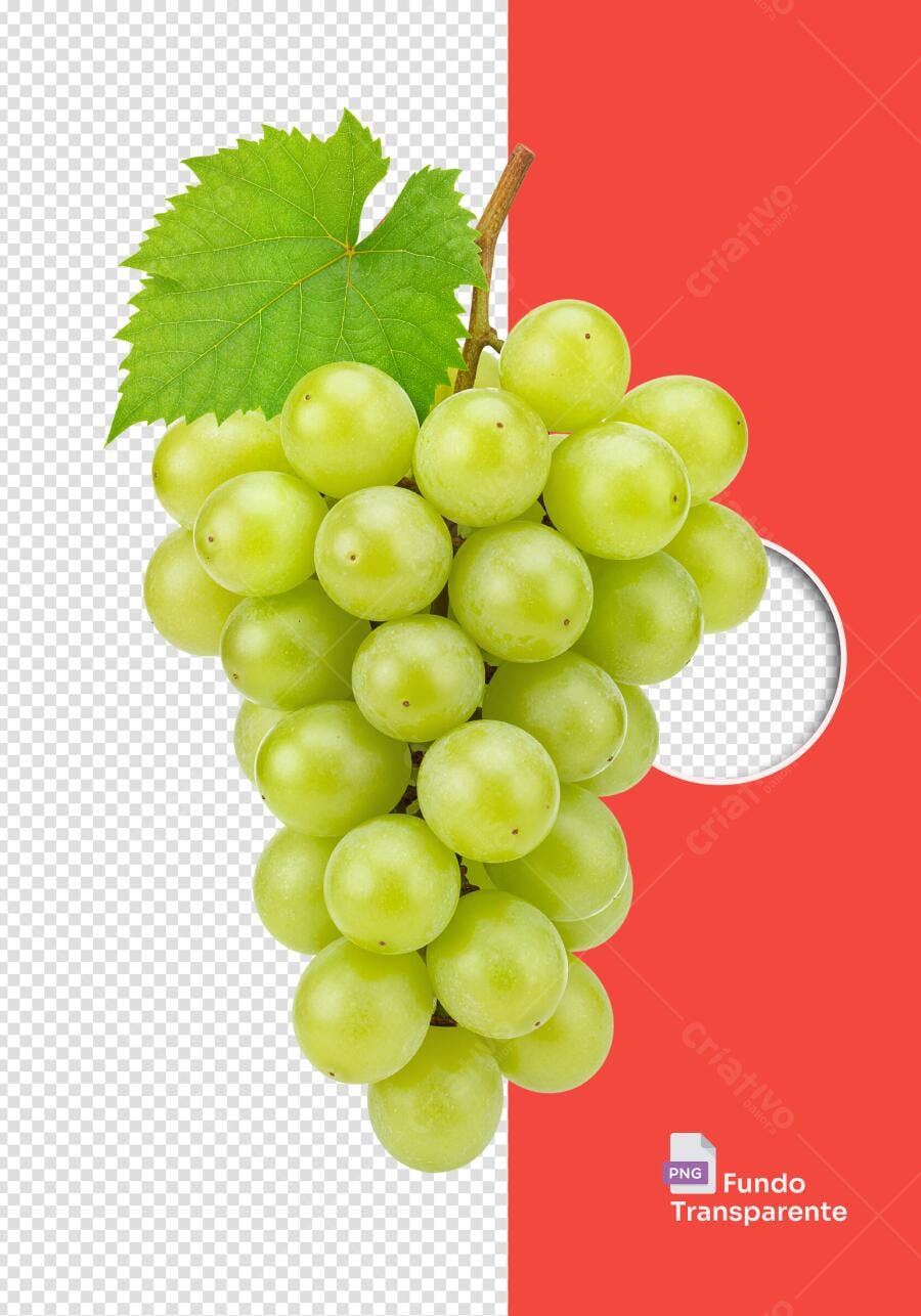 Imagem de Uvas Verdes Frescas para Design Culinário PNG com fundo transparente