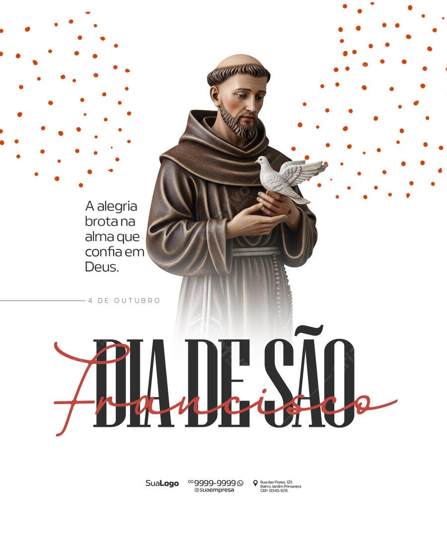 Flyer Dia de São Francisco PSD Editável