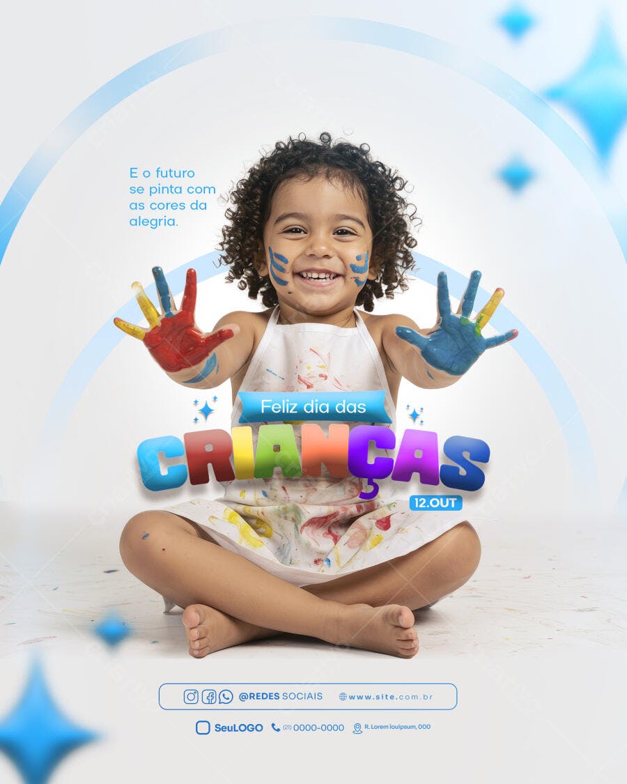 Flyer Dia das Crianças 12.OUT PSD Editável