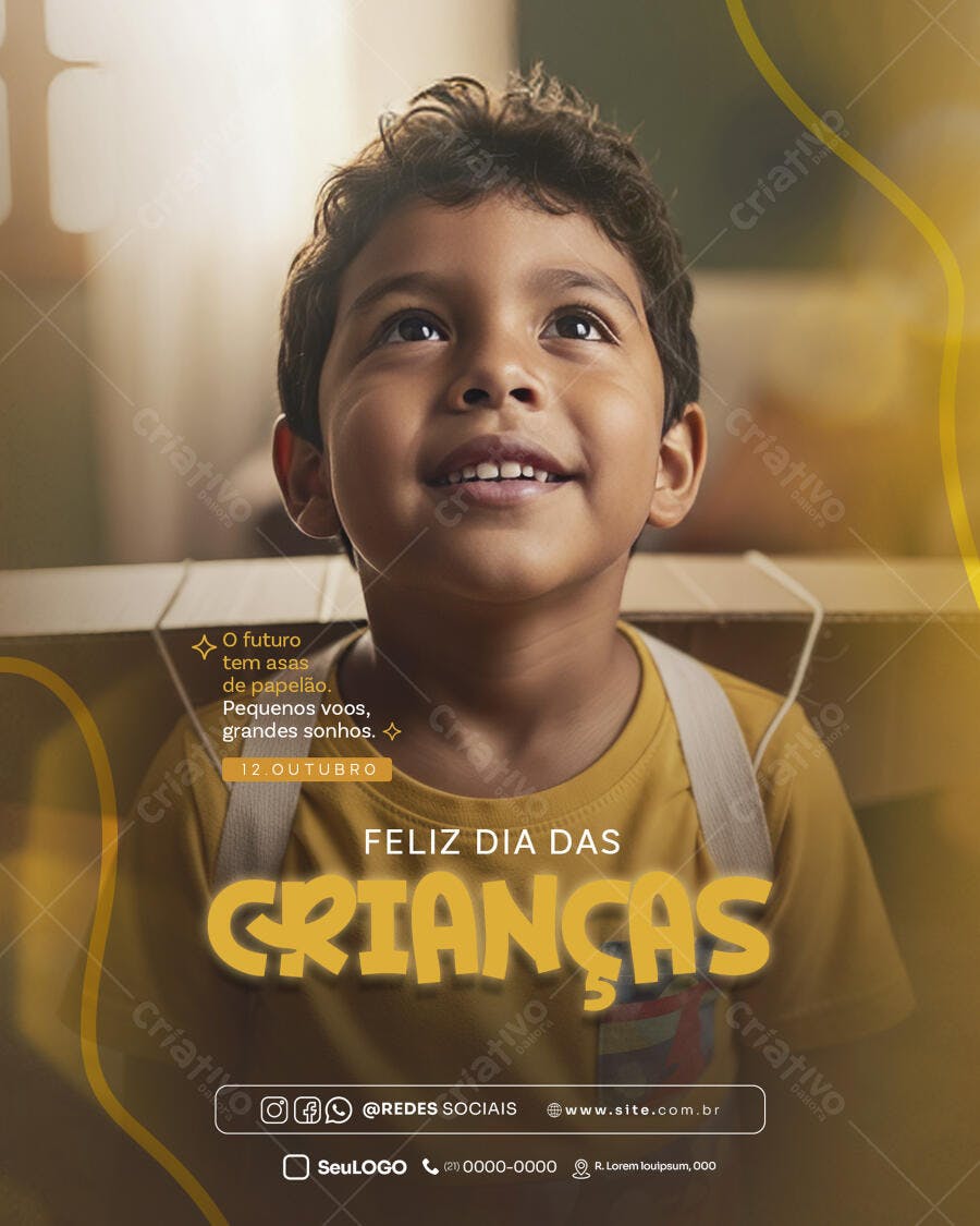Flyer para Dia das Crianças PSD Editável