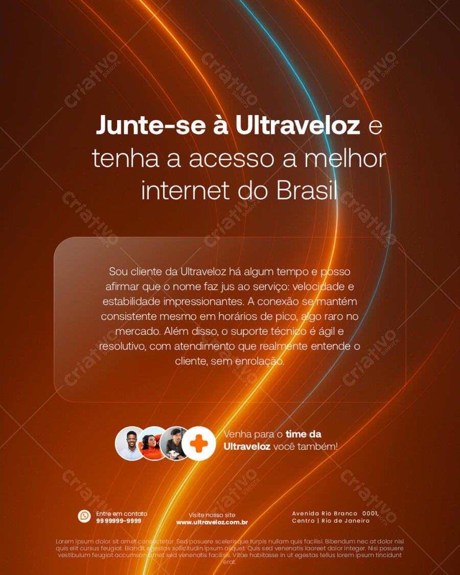 Flyer Ultraveloz Internet Banda Larga PSD Editável