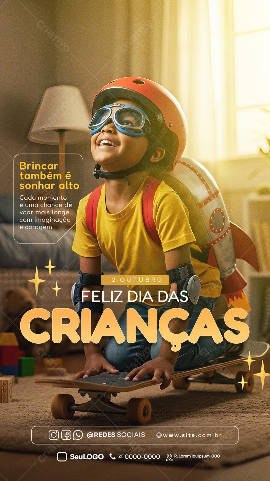 Flyer Dia das Crianças PSD Editável